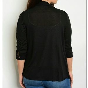 1eyed 1der boutique Sweaters - Open Cardigan with Lace 1eyed 1der boutique Sweaters - Open Cardigan with Lace
